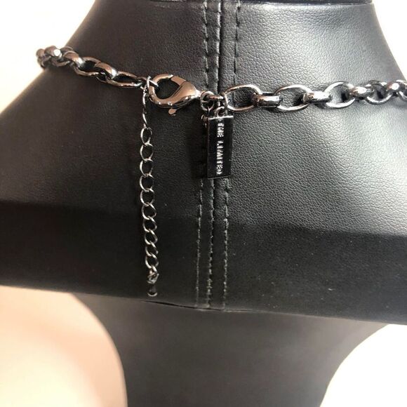 475 The Limited Black CZ Grey sparkle necklace 18"- 19" - Picture 2 of 2